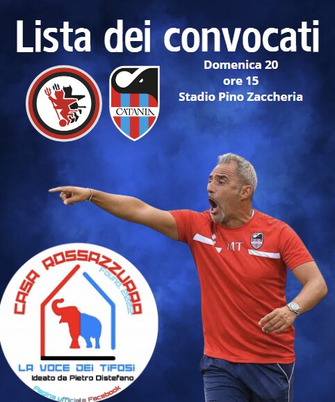 Lista convocati Foggia- Catania